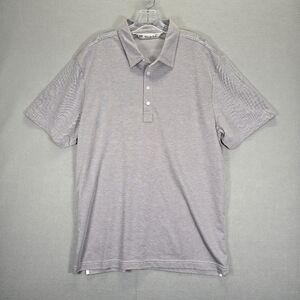 Travis Mathew Shirt Mens Extra Large Gray Casual Short Sleeve Golf Polo